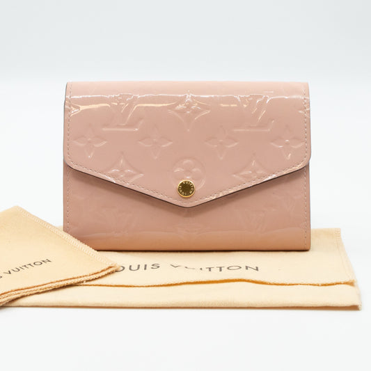 Louis-vuitton Sarah Compact Wallet Vernis Rose Ballerine