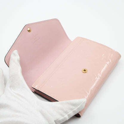 Louis-vuitton Sarah Compact Wallet Vernis Rose Ballerine