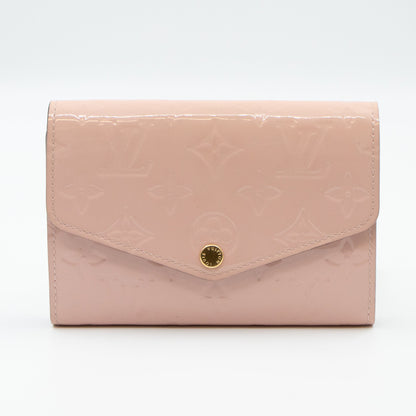 Louis-vuitton Sarah Compact Wallet Vernis Rose Ballerine