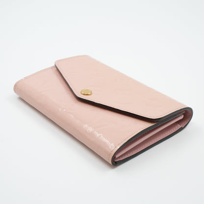 Louis-vuitton Sarah Compact Wallet Vernis Rose Ballerine