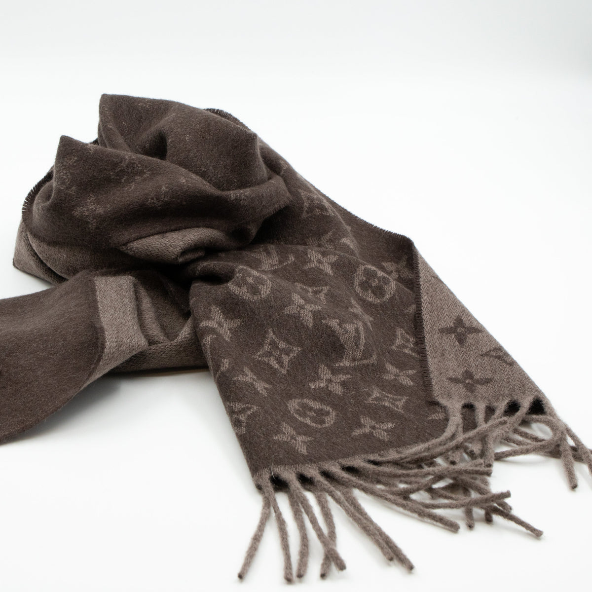 Louis-vuitton Monogram Gradient Scarf Hazelnut
