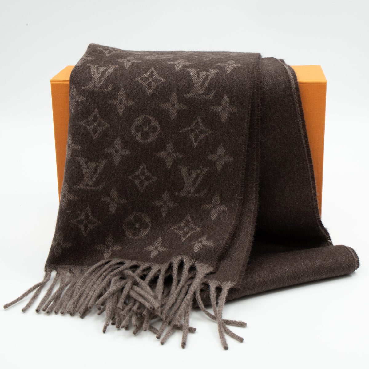 Louis-vuitton Monogram Gradient Scarf Hazelnut