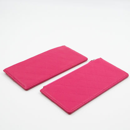 Classic Travel Wallet Four in One Pink Leather