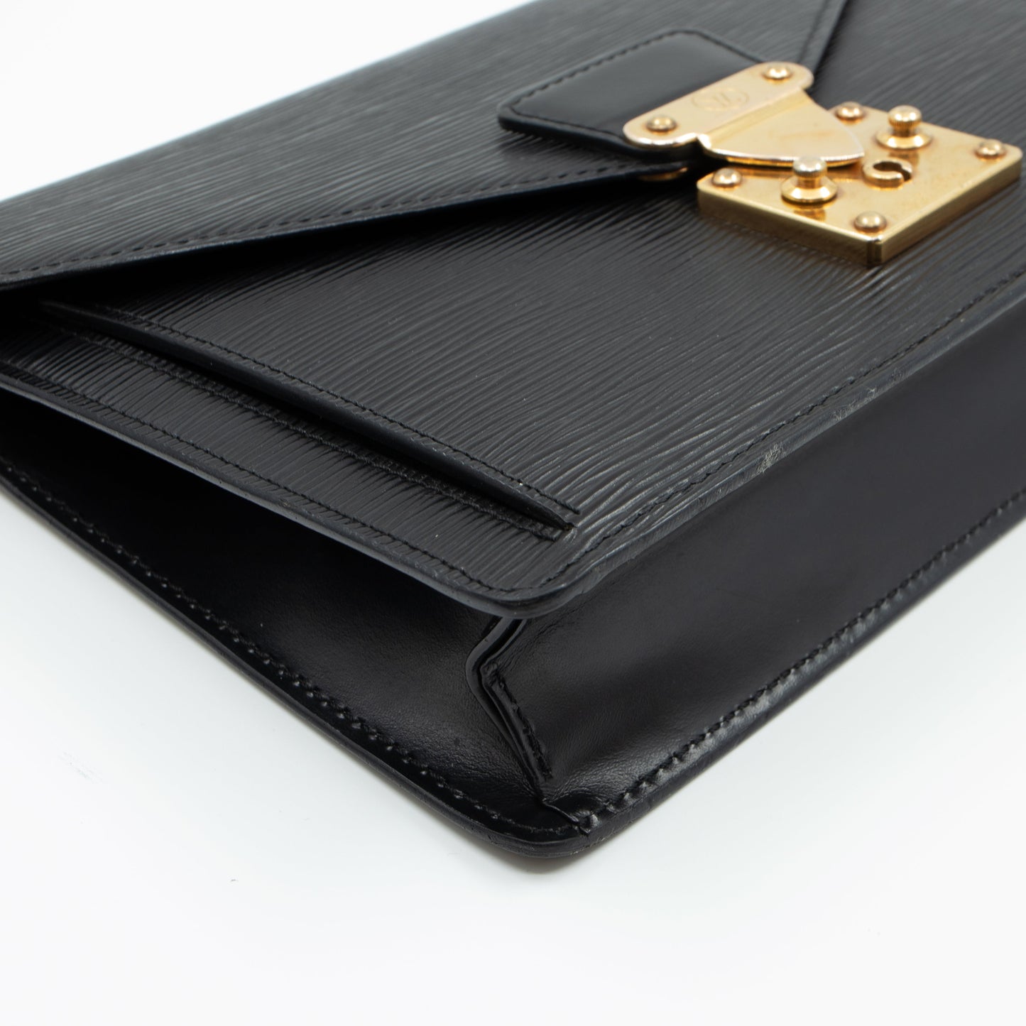 Louis-vuitton Dragonne Sellier Clutch Black Epi Leather