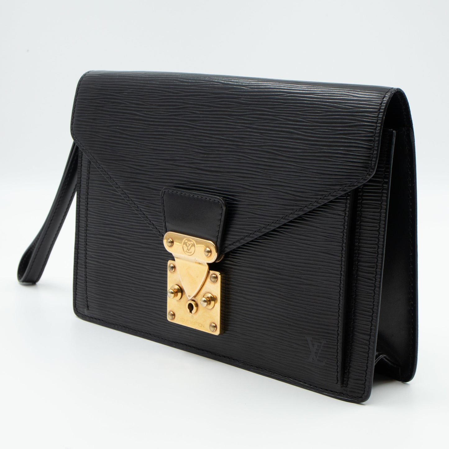 Louis-vuitton Dragonne Sellier Clutch Black Epi Leather