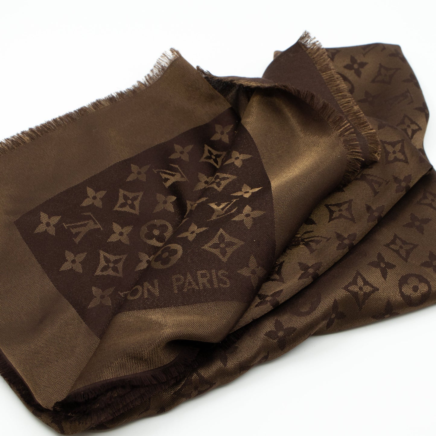 Louis-vuitton Monogram Shine Shawl Brown