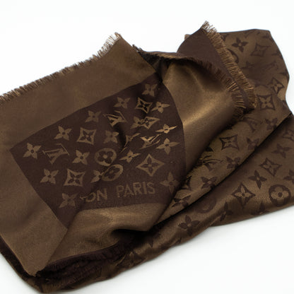 Louis-vuitton Monogram Shine Shawl Brown