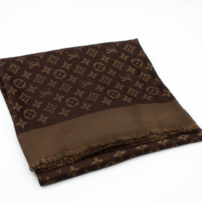 Louis-vuitton Monogram Shine Shawl Brown