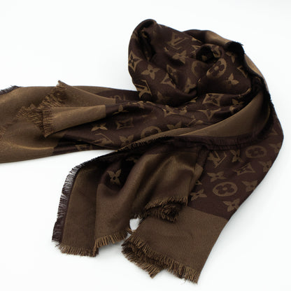 Louis-vuitton Monogram Shine Shawl Brown