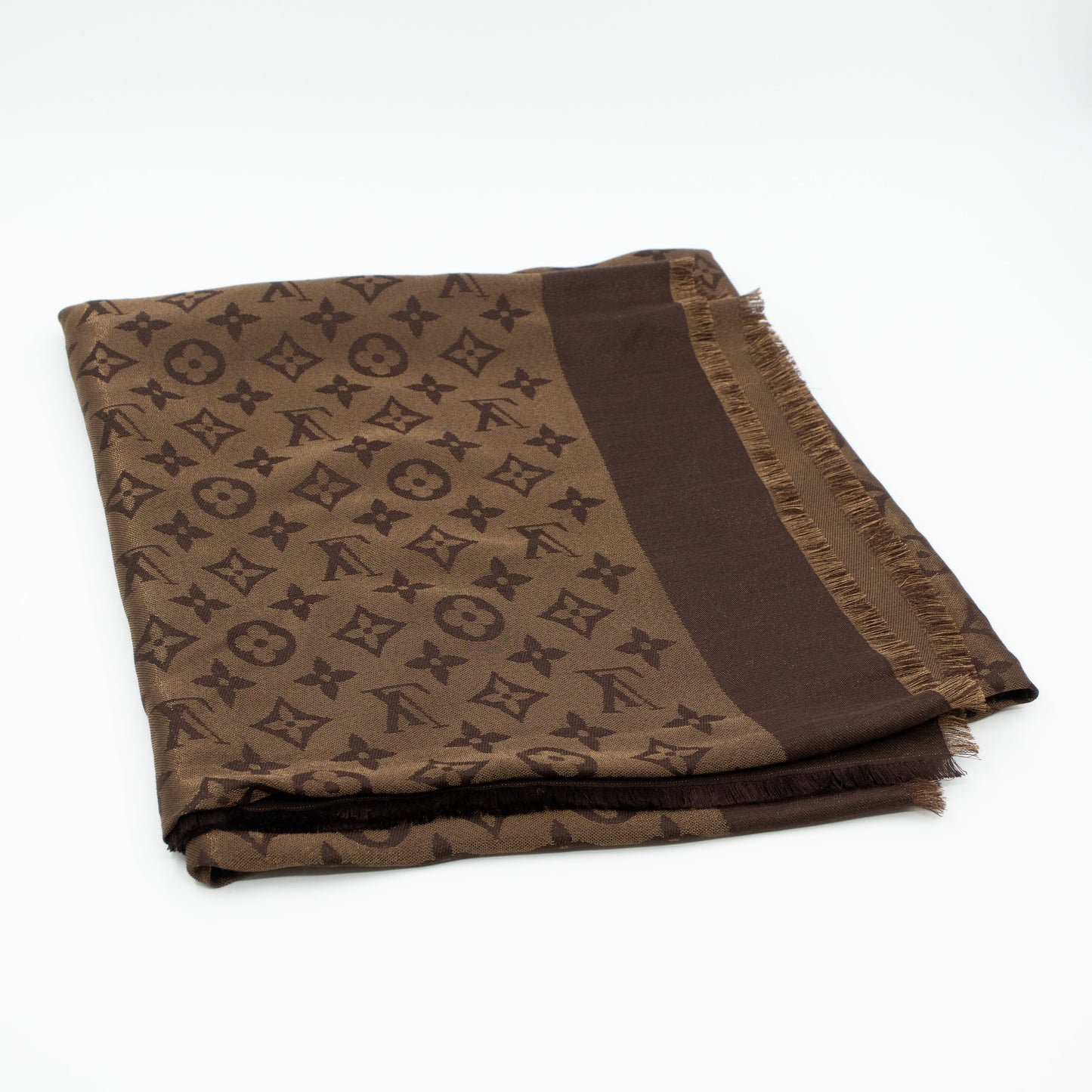 Louis-vuitton Monogram Shine Shawl Brown