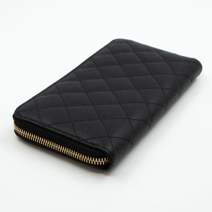 Classic Long Zipped Wallet Black Caviar