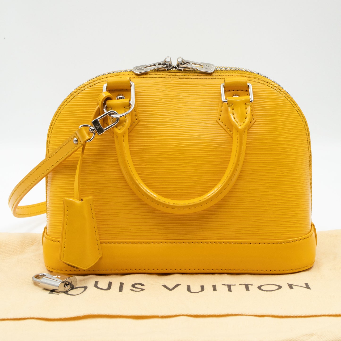 Louis-vuitton Alma BB Yellow Epi Leather