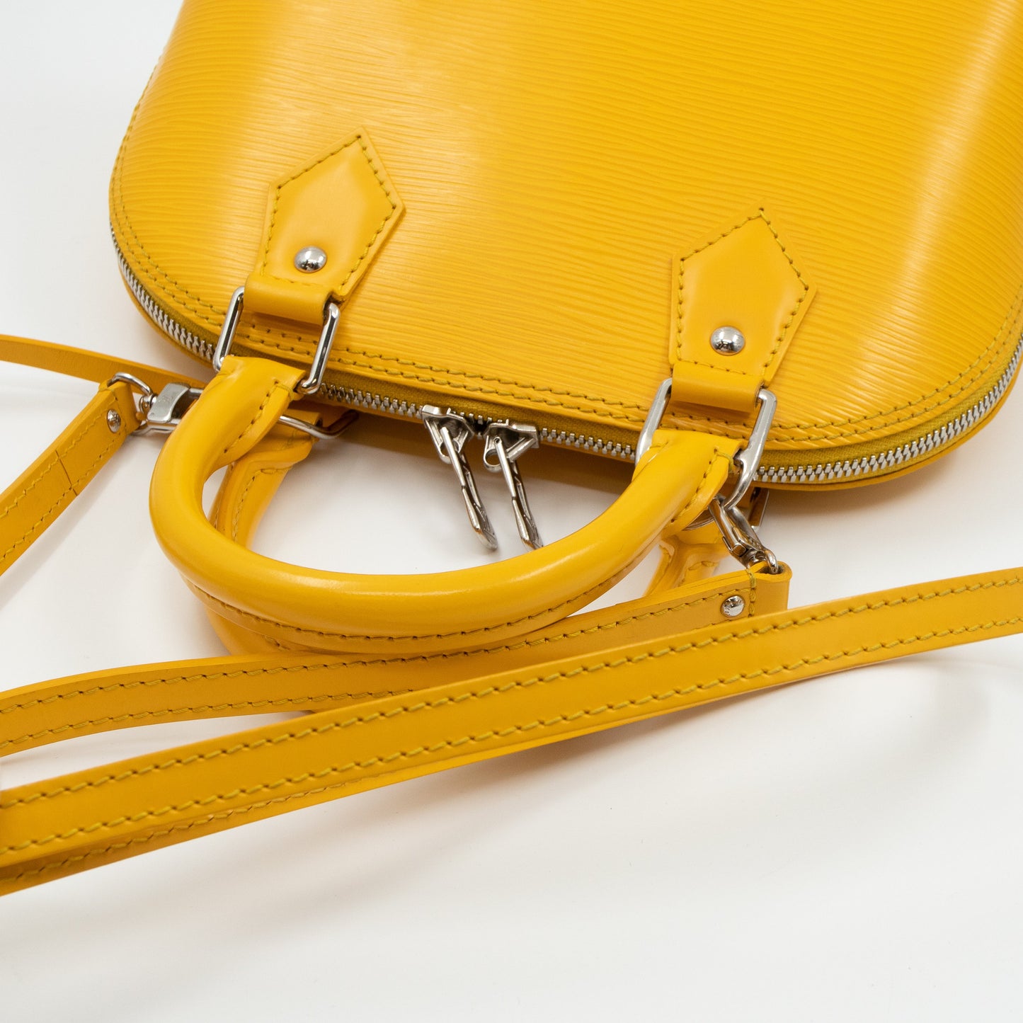 Louis-vuitton Alma BB Yellow Epi Leather