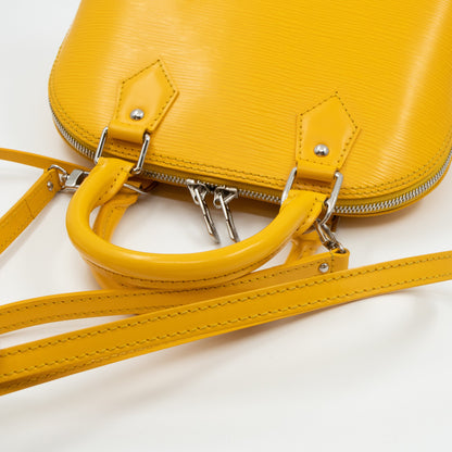 Louis-vuitton Alma BB Yellow Epi Leather