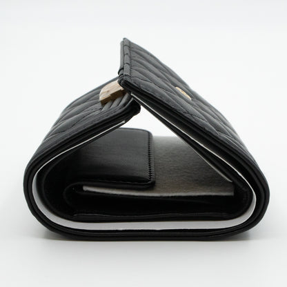 Small Classic Flap Boy Wallet Black Leather