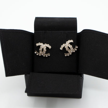 CC Crystal Earrings Light Gold