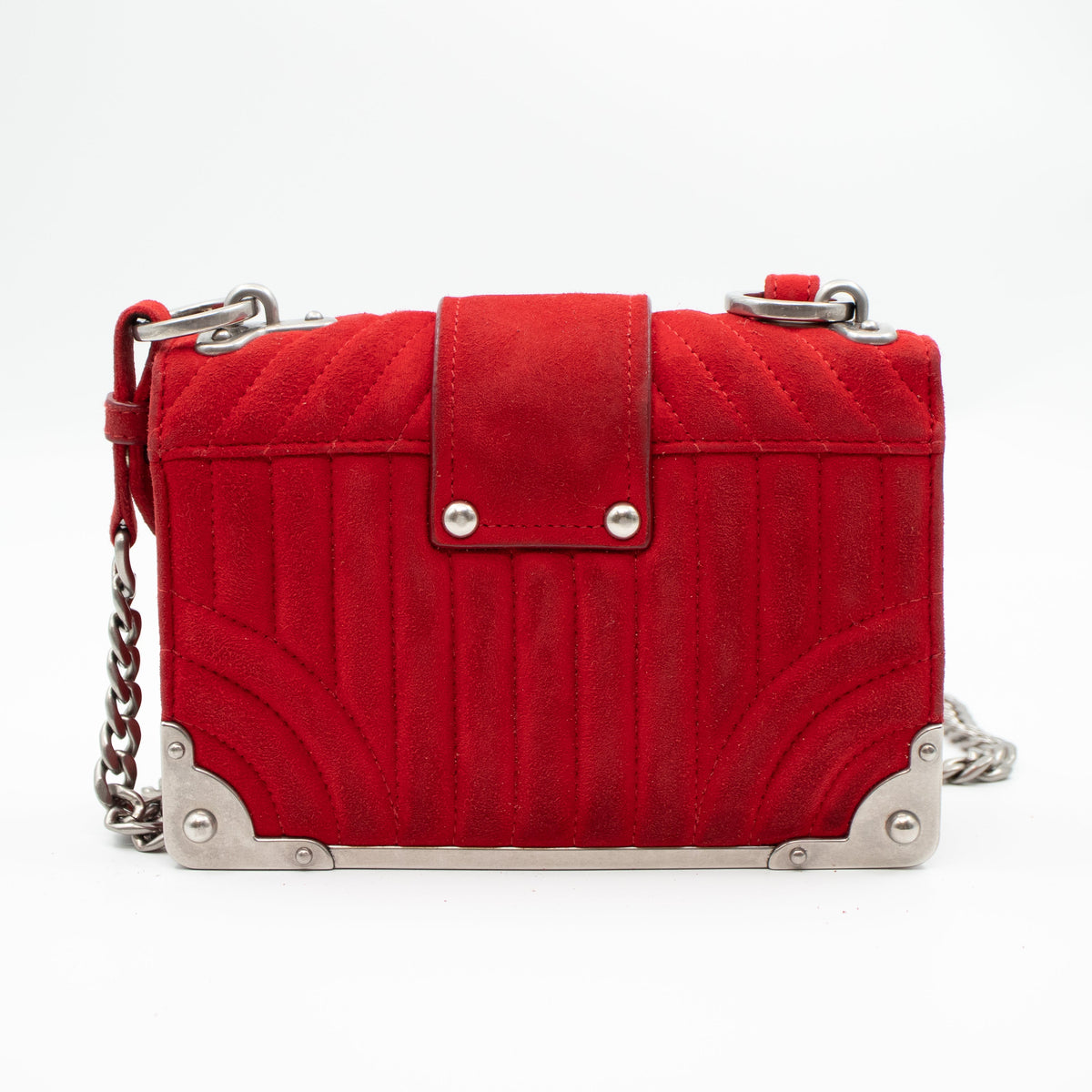 Cahier Red Suede Bag