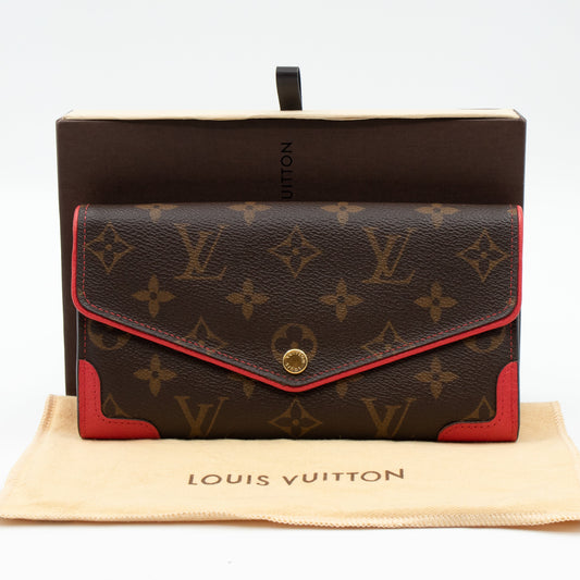 Louis-vuitton Sarah Wallet Retiro Monogram Red