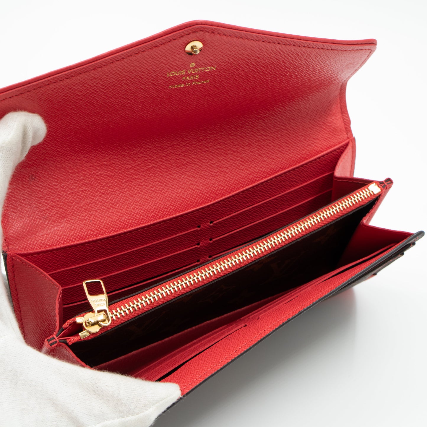 Louis-vuitton Sarah Wallet Retiro Monogram Red
