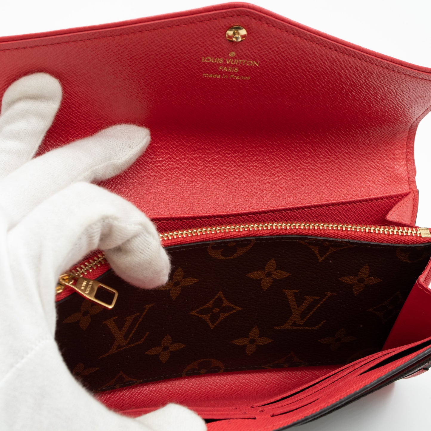 Louis-vuitton Sarah Wallet Retiro Monogram Red