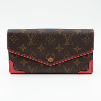 Louis-vuitton Sarah Wallet Retiro Monogram Red