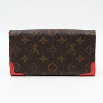 Louis-vuitton Sarah Wallet Retiro Monogram Red