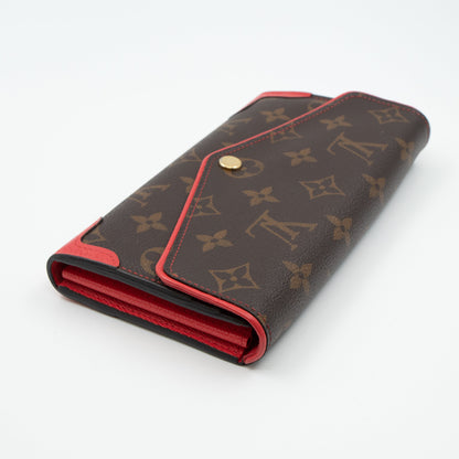 Louis-vuitton Sarah Wallet Retiro Monogram Red