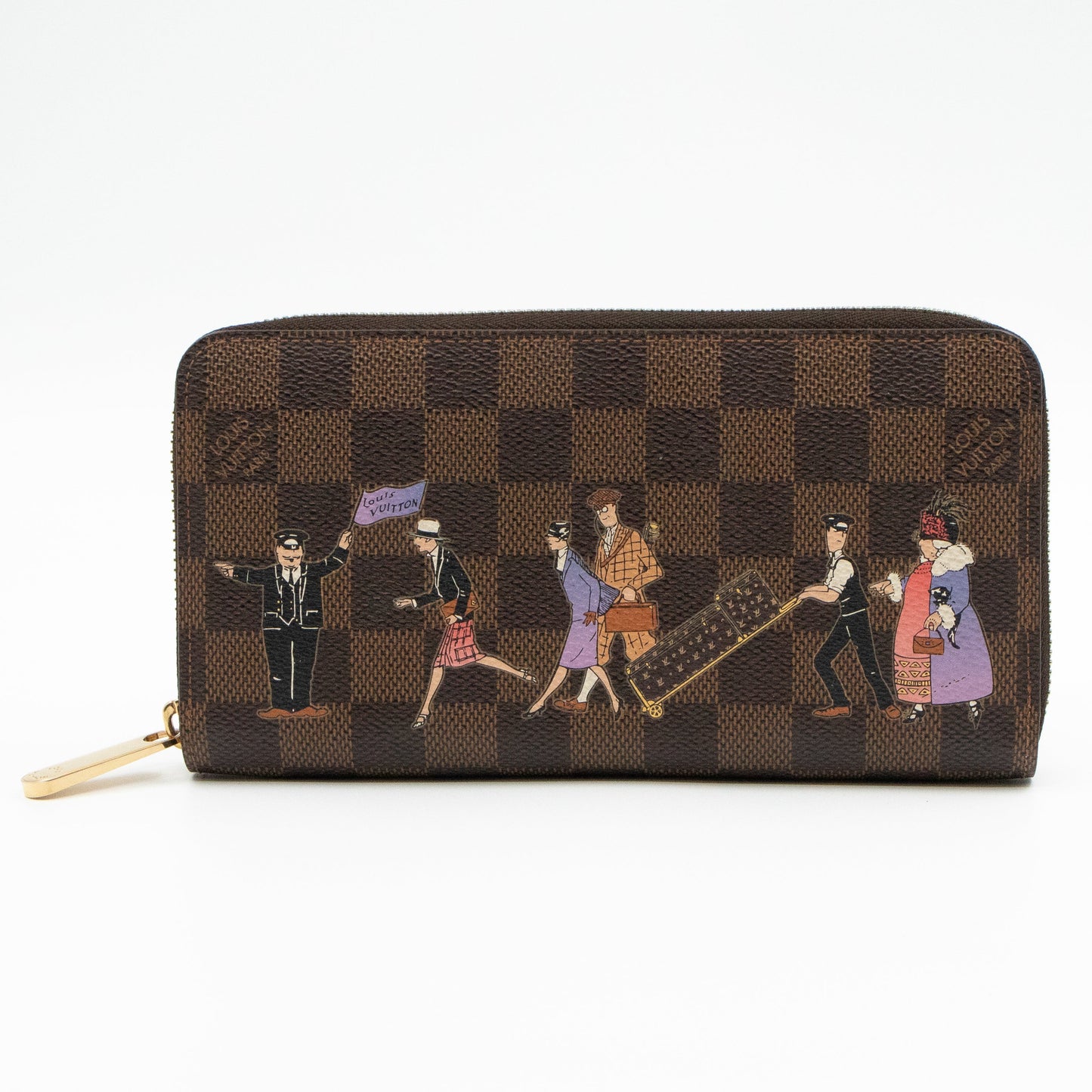 Louis-vuitton Zippy Wallet Damier Ebene Illustre