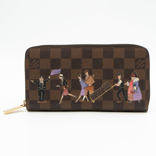 Louis-vuitton Zippy Wallet Damier Ebene Illustre