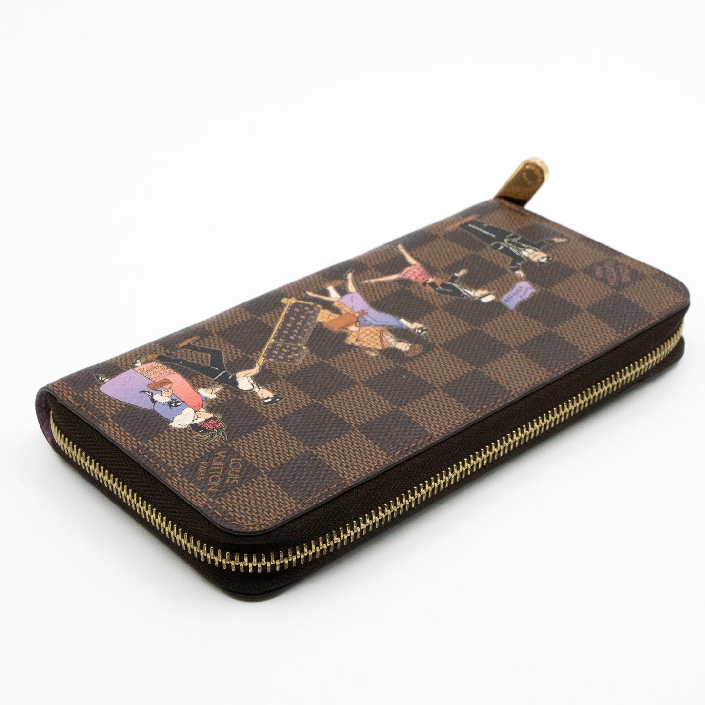 Louis-vuitton Zippy Wallet Damier Ebene Illustre