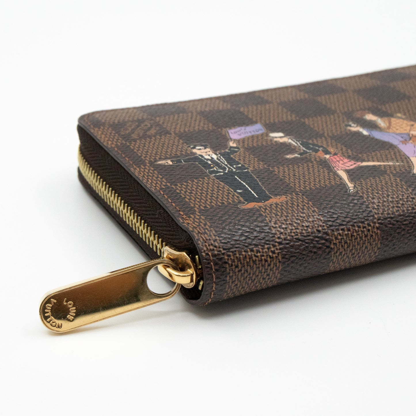 Louis-vuitton Zippy Wallet Damier Ebene Illustre