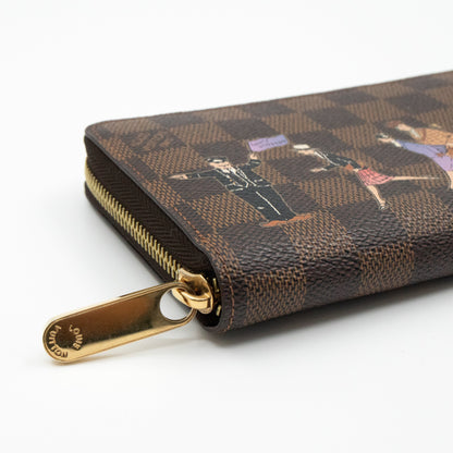 Louis-vuitton Zippy Wallet Damier Ebene Illustre