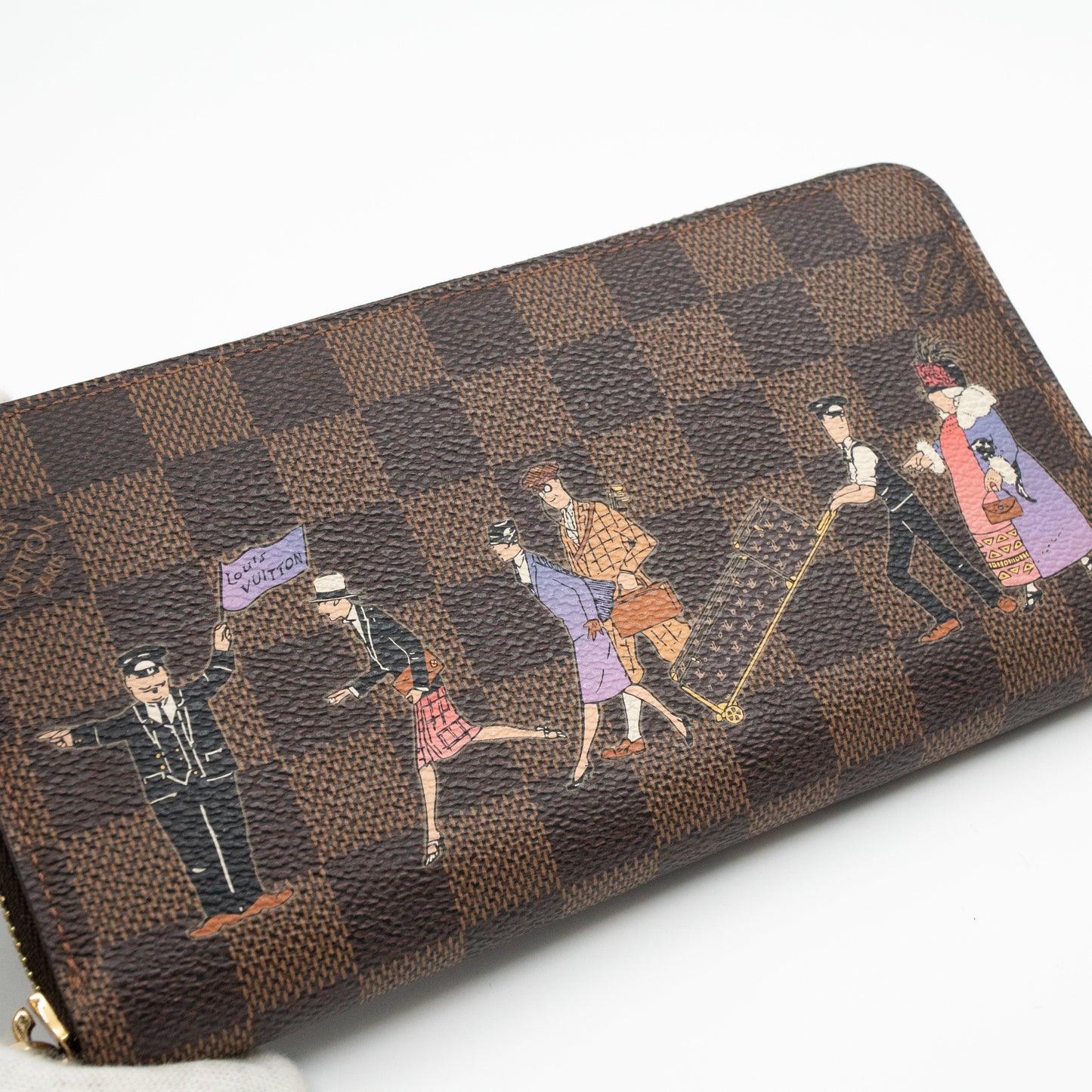 Louis-vuitton Zippy Wallet Damier Ebene Illustre