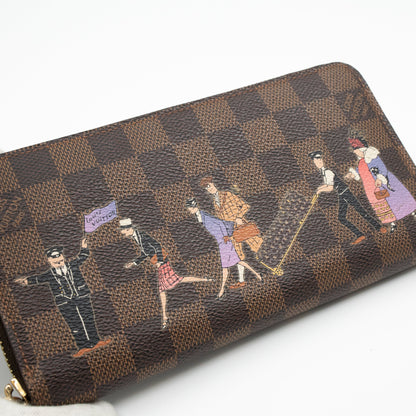 Louis-vuitton Zippy Wallet Damier Ebene Illustre