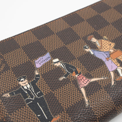 Louis-vuitton Zippy Wallet Damier Ebene Illustre