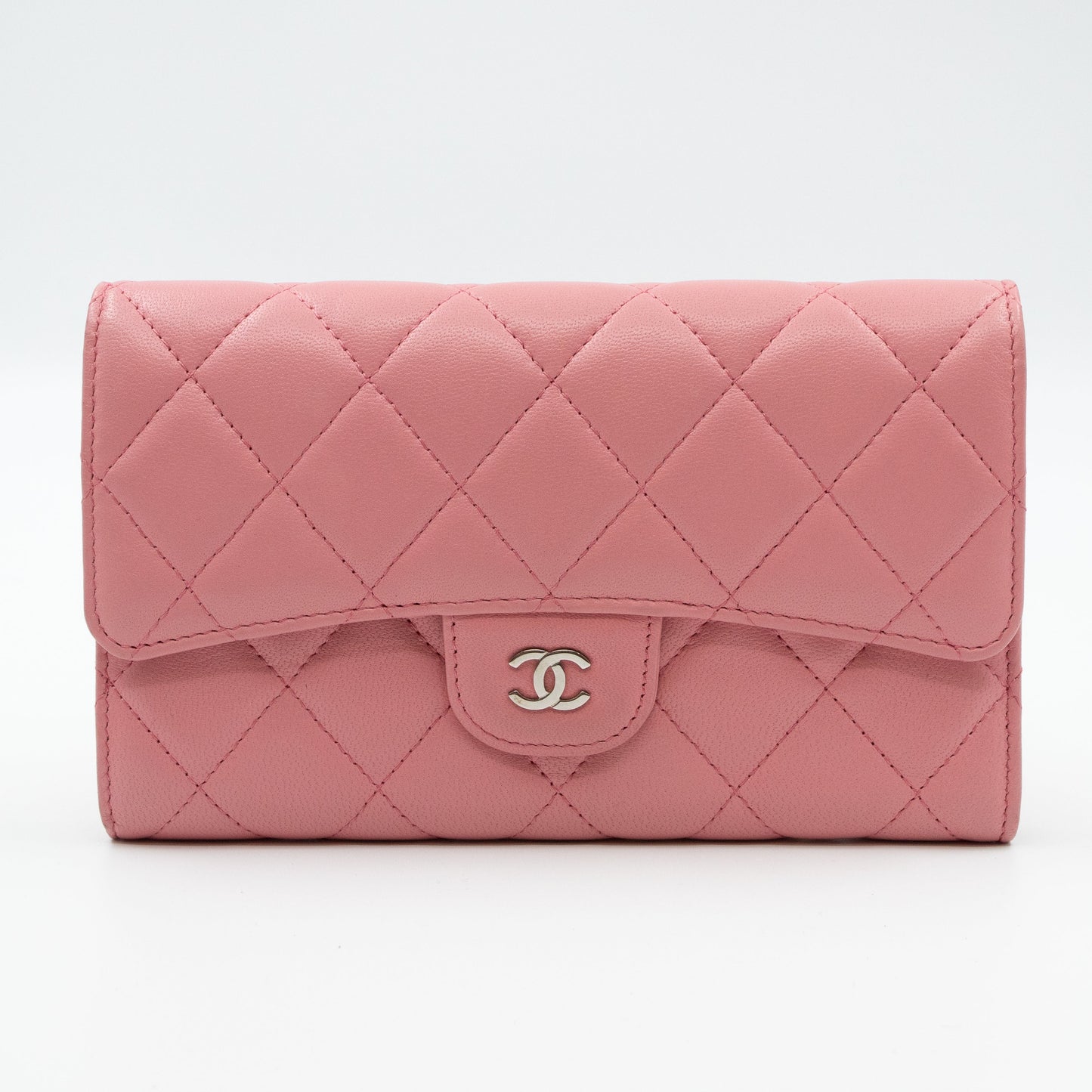 Classic Flap Wallet Pink Leather