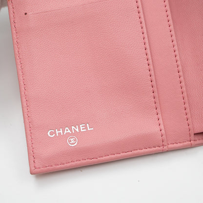 Classic Flap Wallet Pink Leather