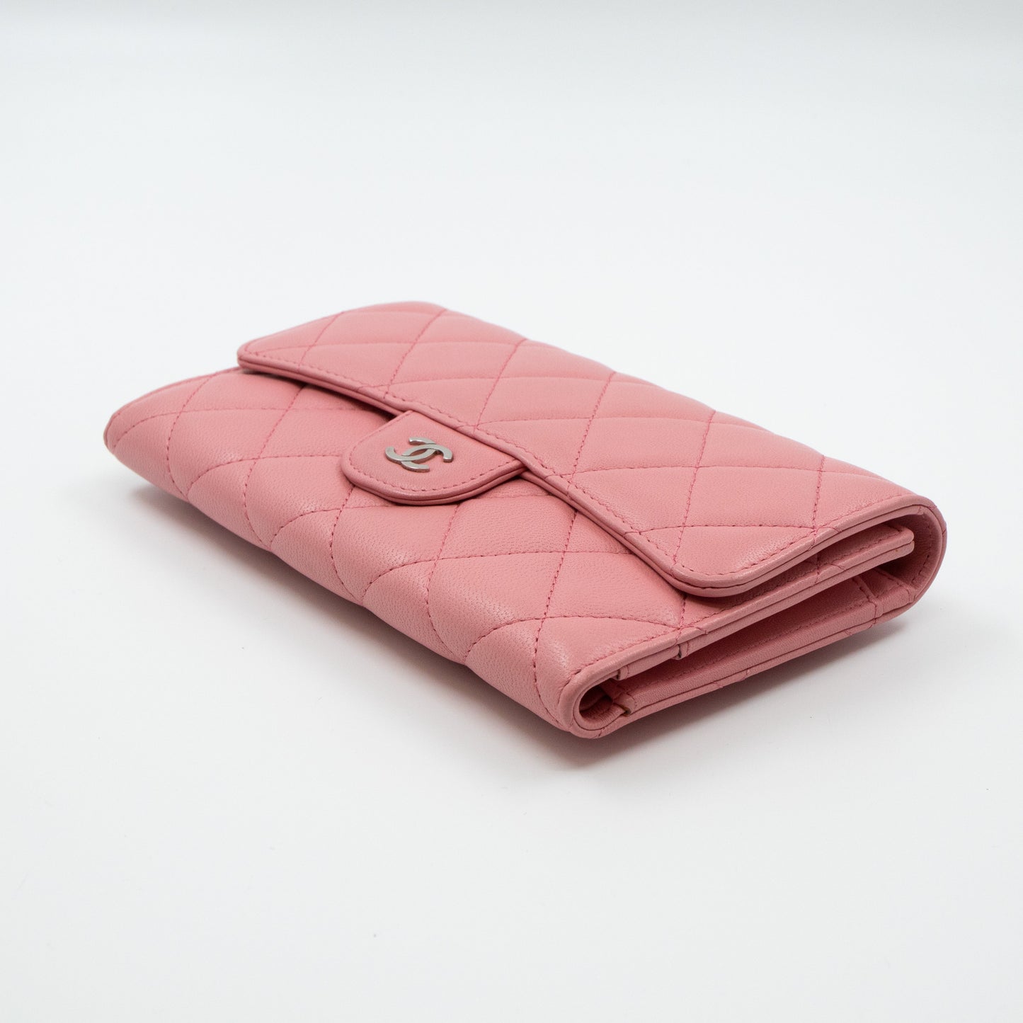 Classic Flap Wallet Pink Leather