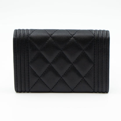 Boy Flap  Case Black Leather