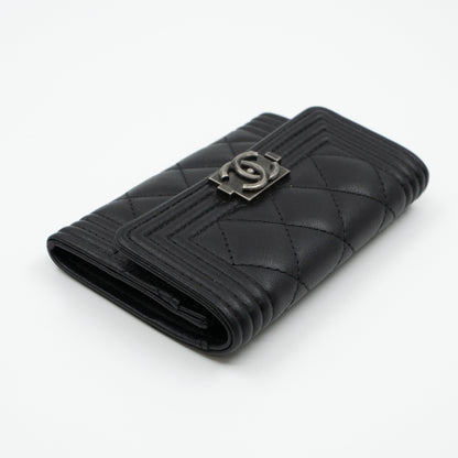 Boy Flap  Case Black Leather