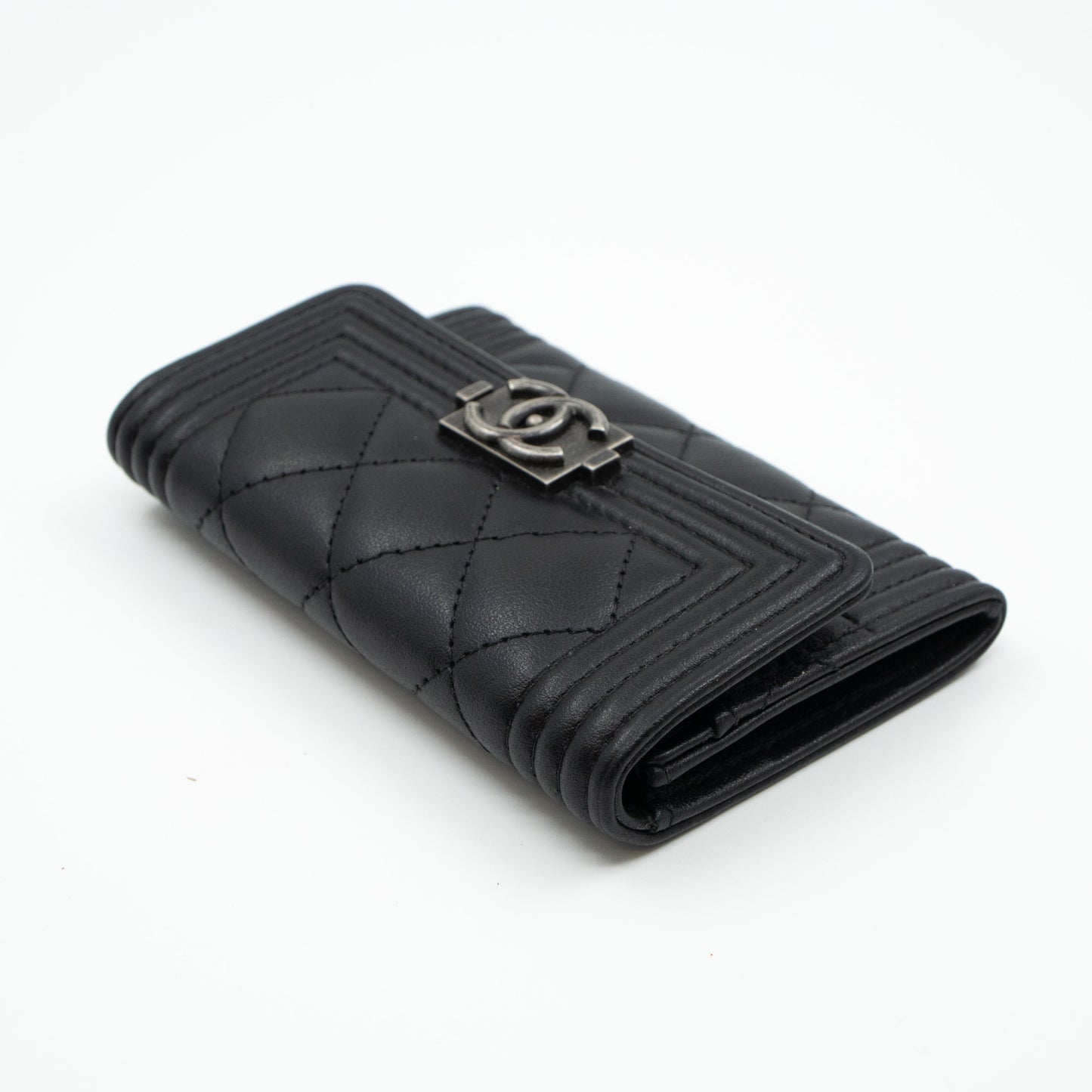 Boy Flap  Case Black Leather