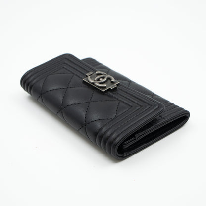 Boy Flap  Case Black Leather