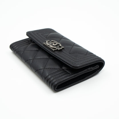Boy Flap  Case Black Leather