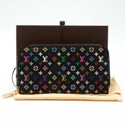 Louis-vuitton Zippy Wallet Black Multicolore
