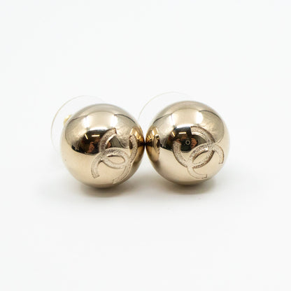 CC Sphere Earrings Light Gold