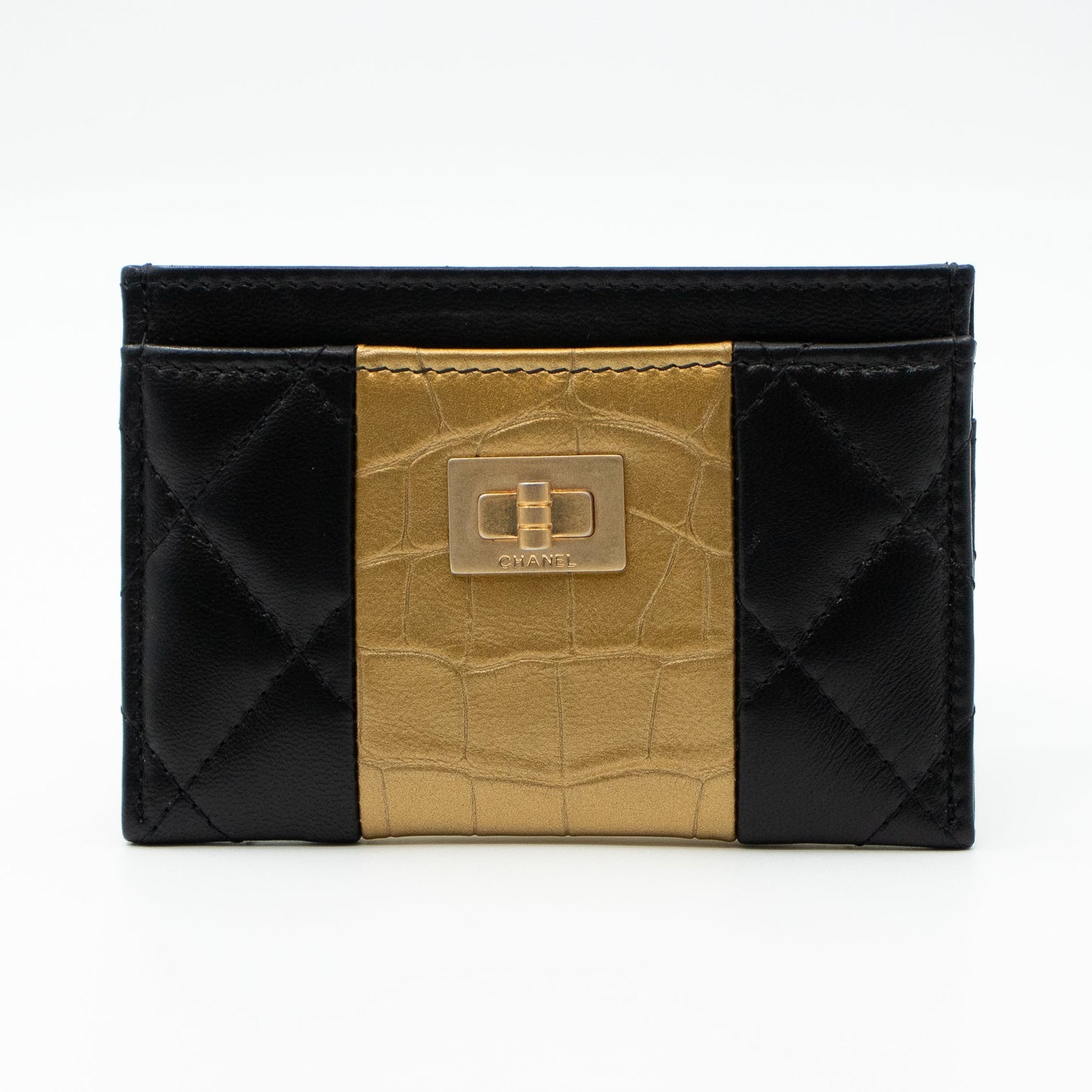 Holder Black & Gold Leather