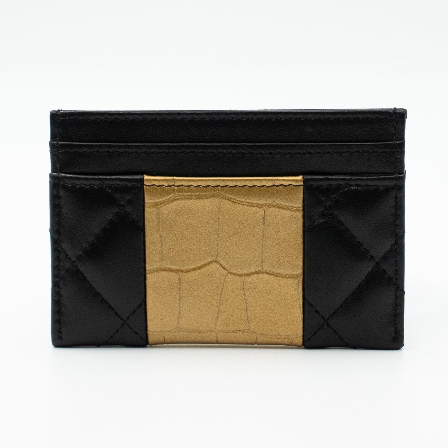 Holder Black & Gold Leather