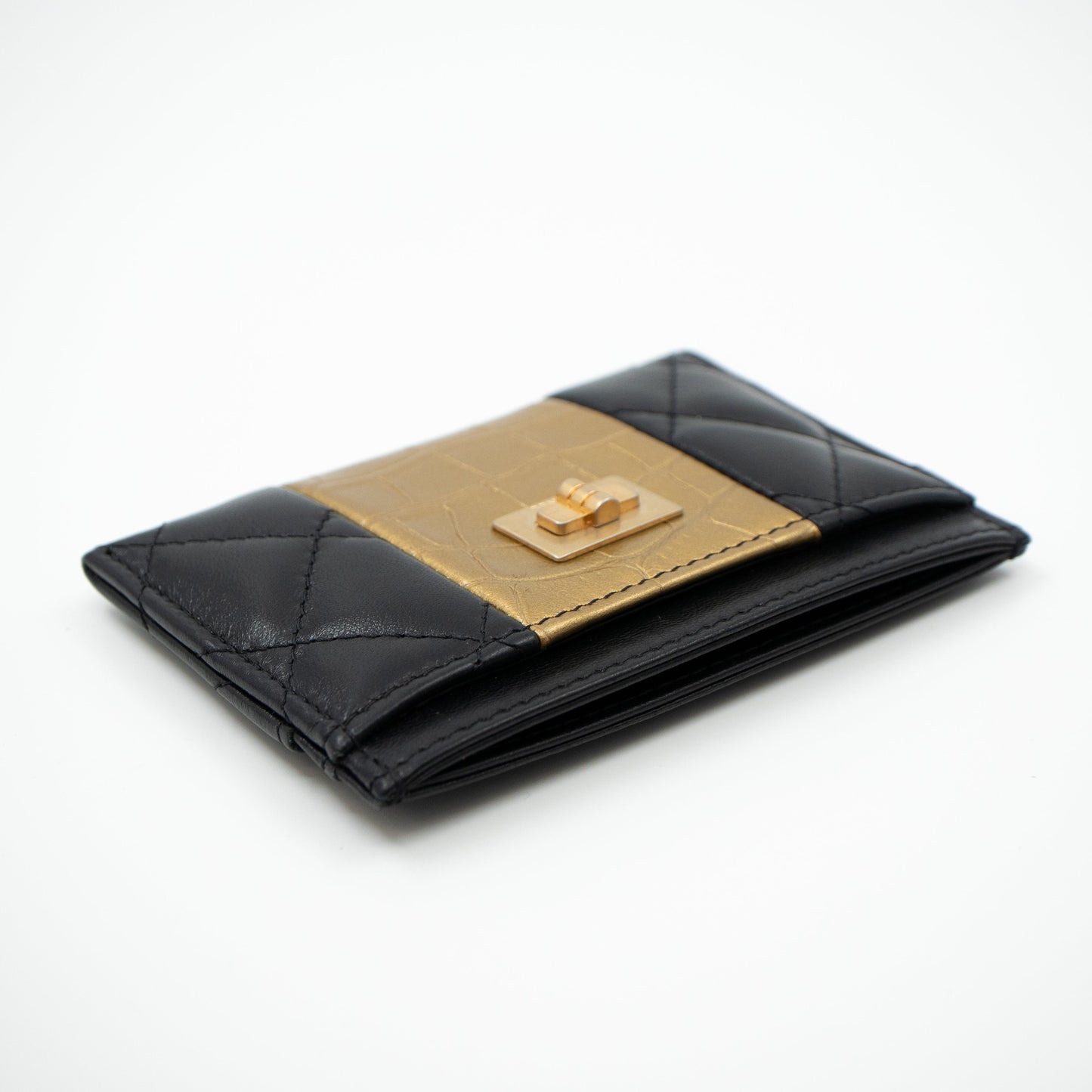 Holder Black & Gold Leather