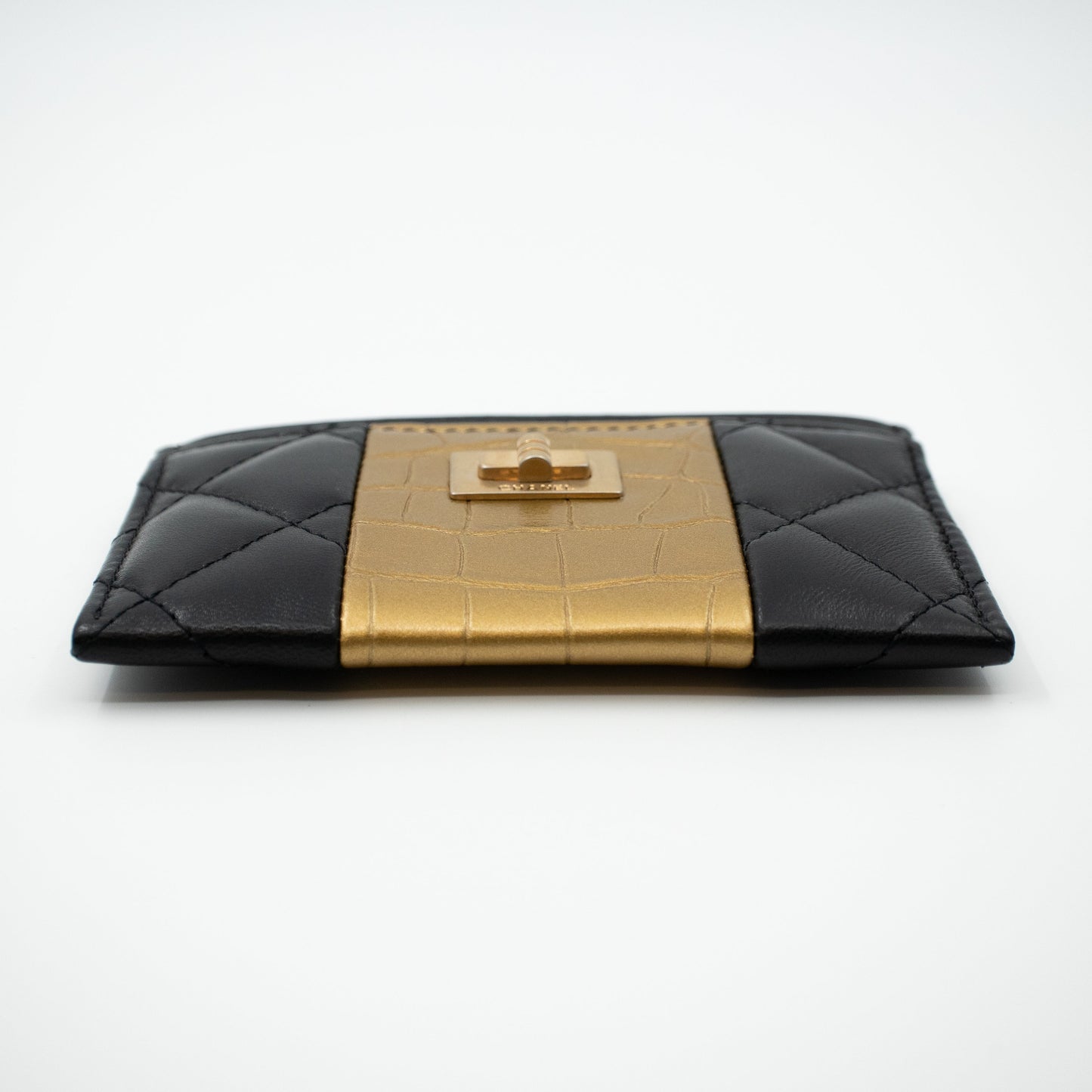 Holder Black & Gold Leather