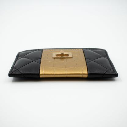 Holder Black & Gold Leather